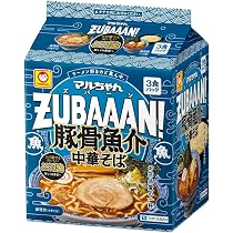 Amazon.co.jp: マルちゃん ZUBAAAN! 博多豚骨ラーメン 3食パック (121g